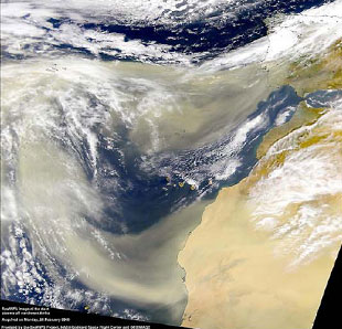 An example from a short-term winter S-type dust plume